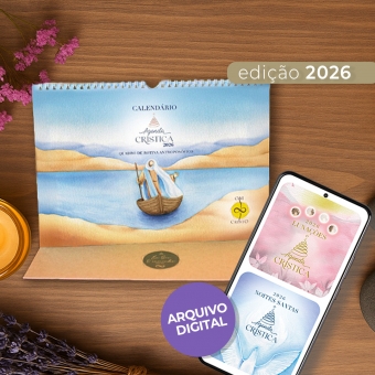Kit 2026 Calendário Agenda Crística 2026 + 2 arquivos digitais Lunações e Noites Santas